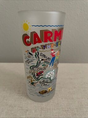 Catstudio Carmel By-The-Sea Illustrated Frosted Souvenir Glass
